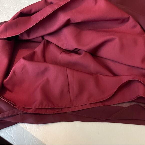 Bill Levkoff Burgundy Sheer Burgundy BalletCore Party Event NWOT Size 0 - Picture 8 of 11